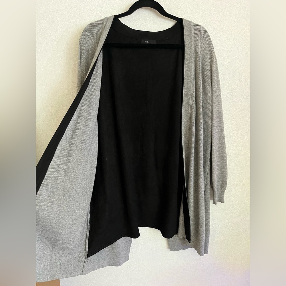 Fate Soft Suede Open Sweater - Picture 2 of 5